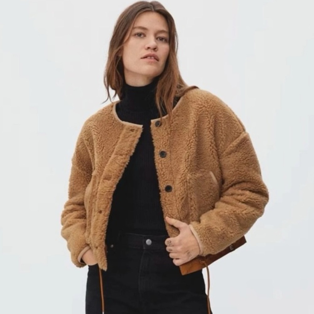 Everlane The ReNew Teddy Fleece Liner Jacket (M) - Picture 1 of 13